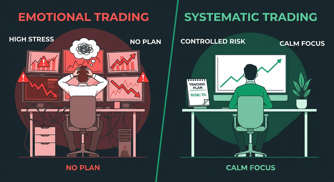 Comparison of chaotic random trading versus disciplined process-driven trading